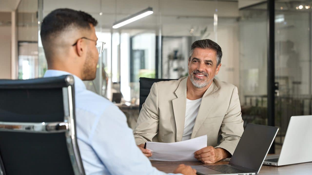 Financial Advisor Professional Bank Manager Consulting Business Man Working On