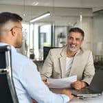 Financial Advisor Professional Bank Manager Consulting Business Man Working On